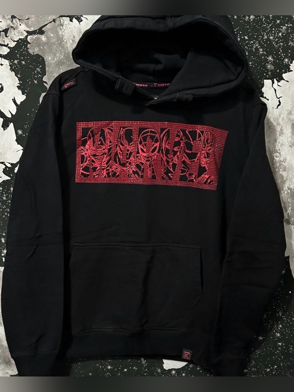 DeKryptic Marvel Spider-Man Rhinestone Pullover Hoodie